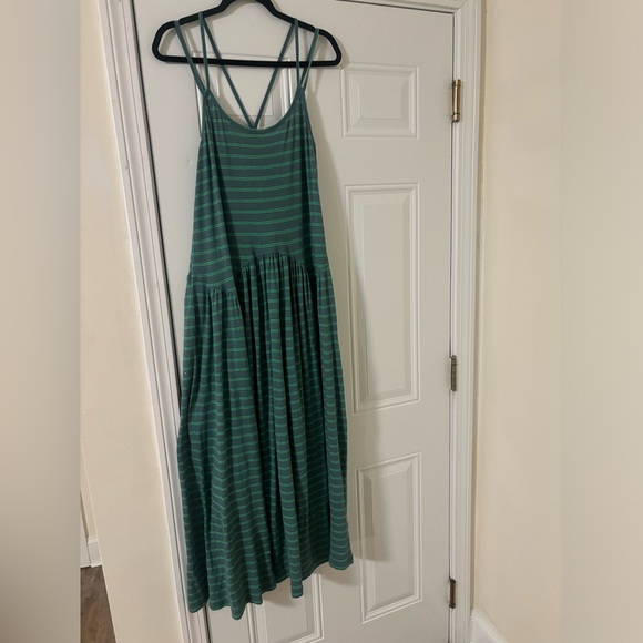 Free People Beach Lena Maxi Dress Size Medium Blue Combo - Picture 4 of 10